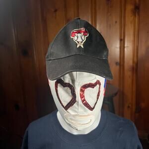 Black Adjustable Cap Minor League Promo Sports Hat OS